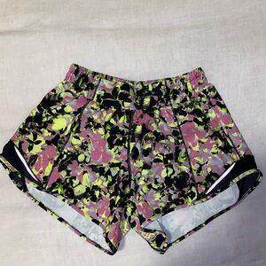 lululemon athletica 4” Hotty Hot Shorts - Yellow & Pink